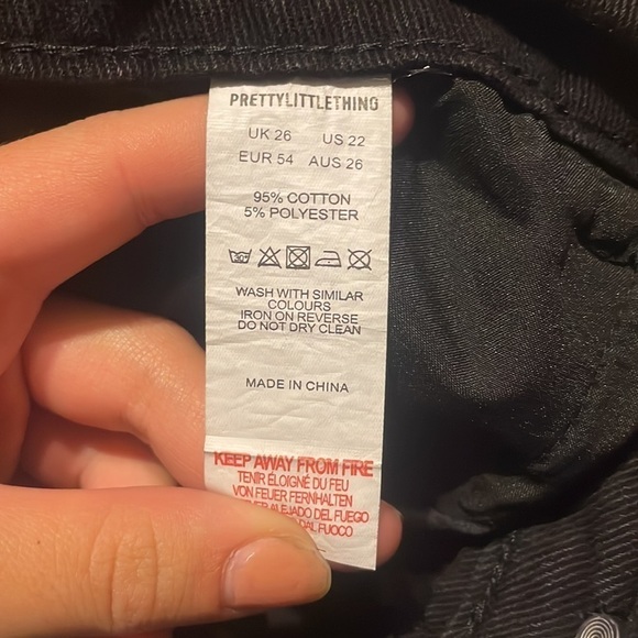 PRETTY Little Things‎ Plus Boyfriend Black Jeans Size 26 High Waist NWT - Picture 11 of 13